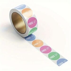 “Free Gift” Stickers 500 Pcs, Multi Color